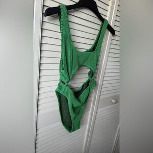Good American Vibrant Green Knit Swimwear